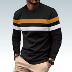 Full Sleeves Panel Style T-Shirt