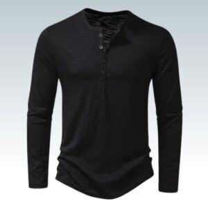Full Sleeves Henly Button Style T-Shirt