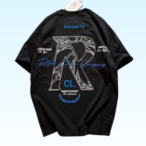 Front Back R Printed Drop Shoulder T-shirts