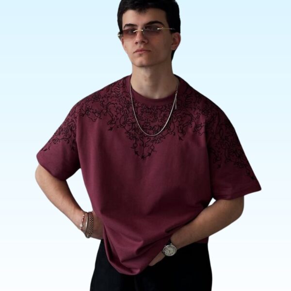 Neck Shoulder Printed Drop Shoulder branded t shirts