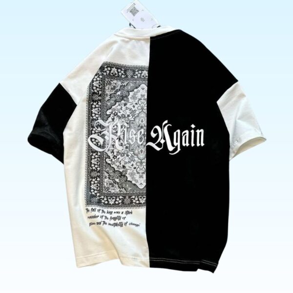 Half Panel Printed Drop Shoulder t shirts store Bazarhino