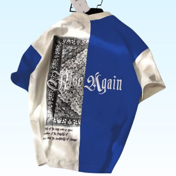 Half Panel Printed Drop Shoulder t shirts store Bazarhino