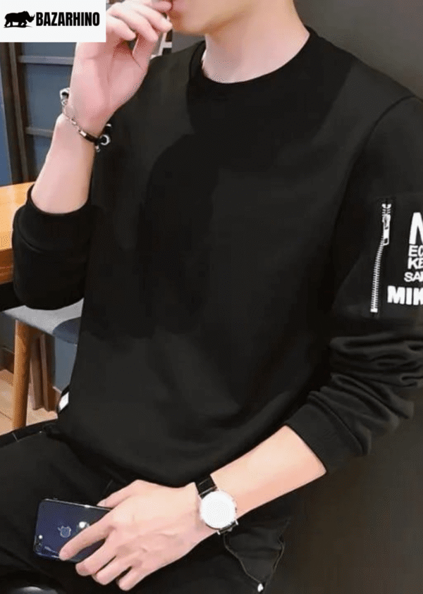 Side SleeveZip Full Sleeve Tshirt - Image 2