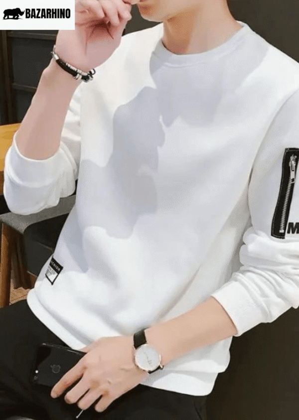Side SleeveZip Full Sleeve Tshirt